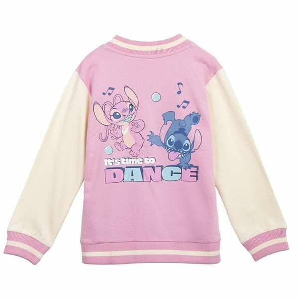 Tröja utan huva Unisex Stitch Rosa - 10 år