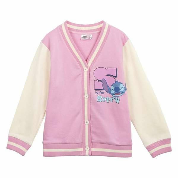 Tröja utan huva Unisex Stitch Rosa - 10 år
