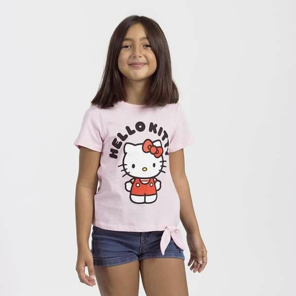 Børne Kortærmet T-shirt Hello Kitty Lyserød - 6 år