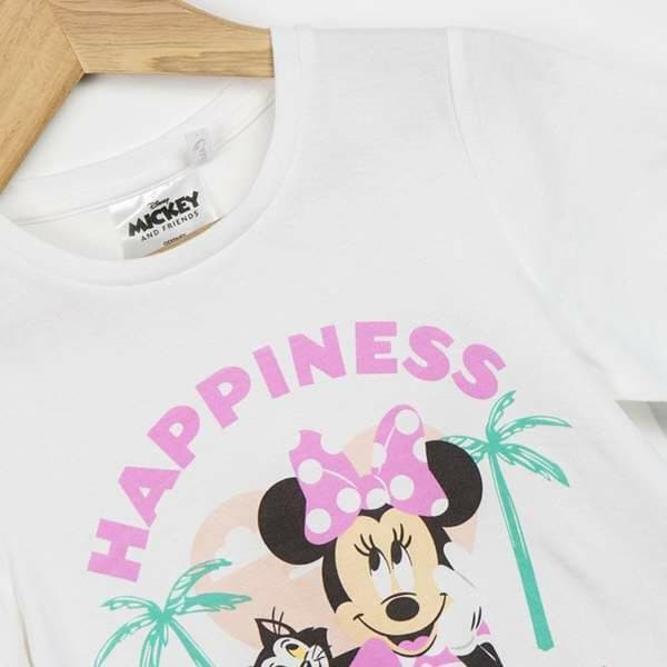 Børne Kortærmet T-shirt Minnie Mouse Hvid - 3 år