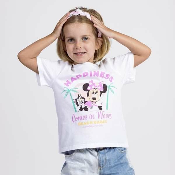 Børne Kortærmet T-shirt Minnie Mouse Hvid - 3 år