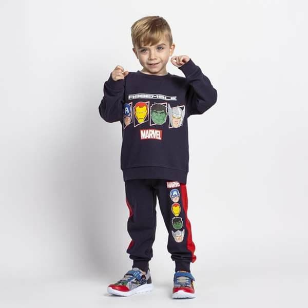 Træningsdragt til børn The Avengers Mørkeblå - 4 år