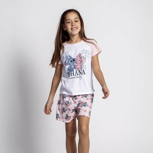 Pyjamas Barn Stitch Rosa - 12 år