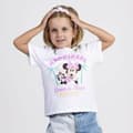 Miniatyrbild 4 av 5: Barn T-shirt med kortärm Minnie Mouse Vit - 4 år