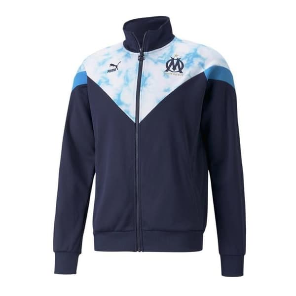 Olympique de Marseille Om Iconic Mcs Mesh träningsjacka - Marin/vit - S