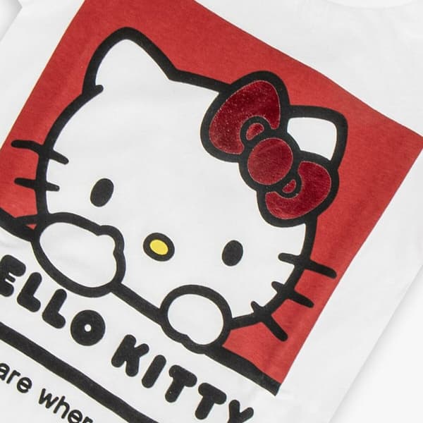 Barn T-shirt med kortärm Hello Kitty Vit - 8 år