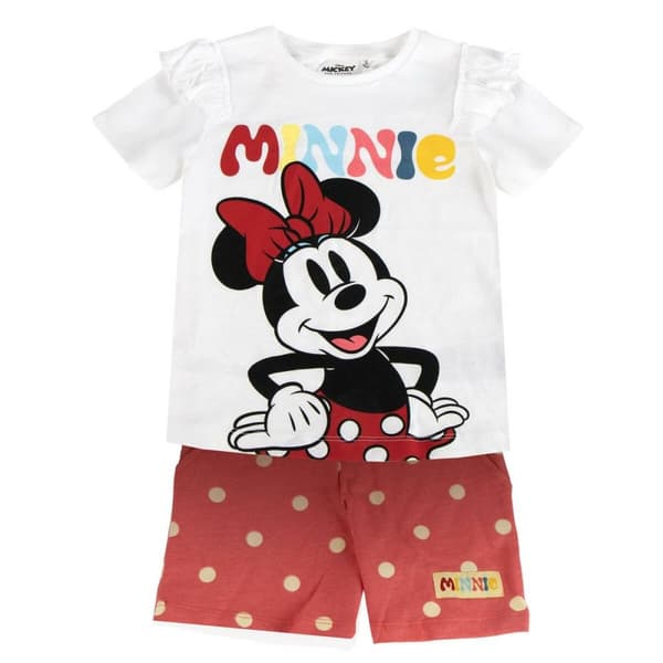 Sæt med tøj Minnie Mouse Koral - 4 år