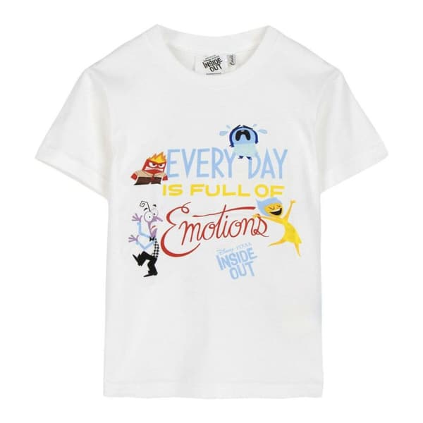 Barn T-shirt med kortärm Pixar Vit - 6 år