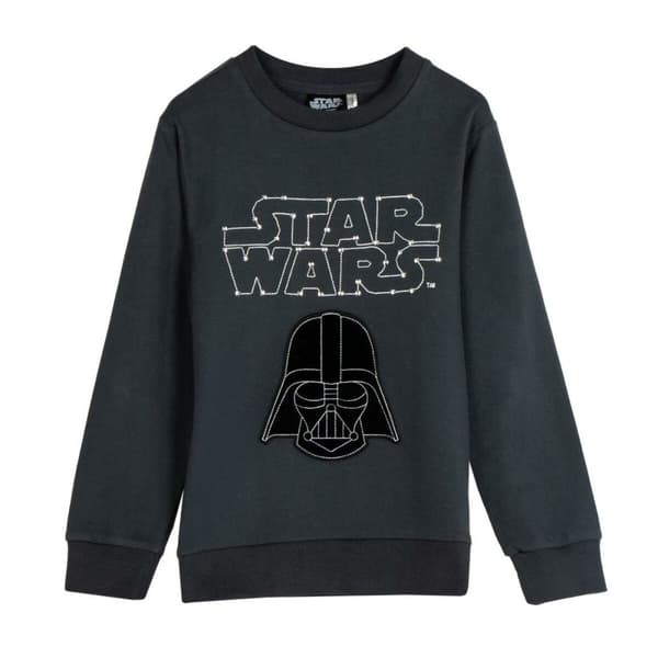 Sweaters uden Hætte til Børn Star Wars Mørkegrå - 12 år
