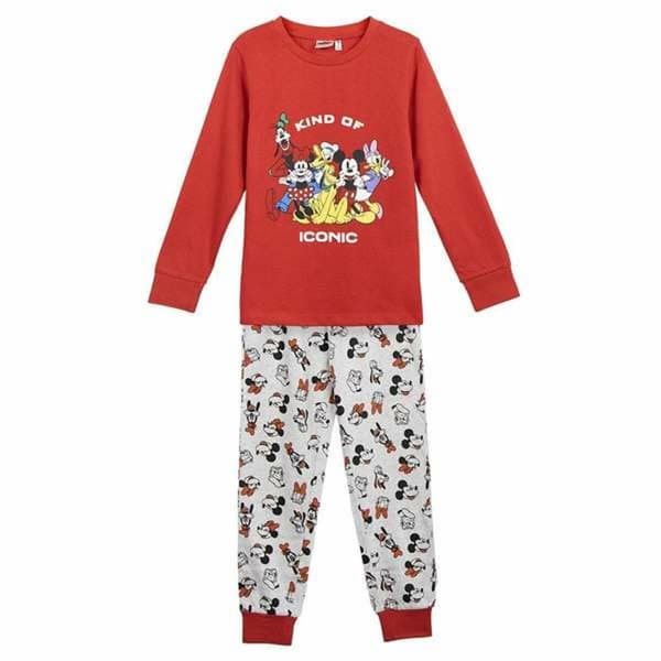 Nattøj Børns Mickey Mouse Rød - 6 år