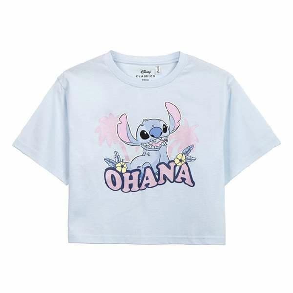 Børne Kortærmet T-shirt Stitch Lilla Lyserød - XL