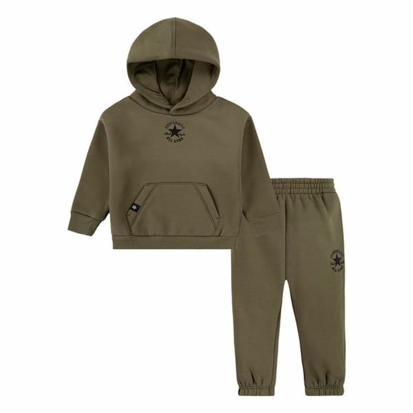 Sportstøj til Baby Converse Sustainable Core Po Oliven 2 Dele - 2 år