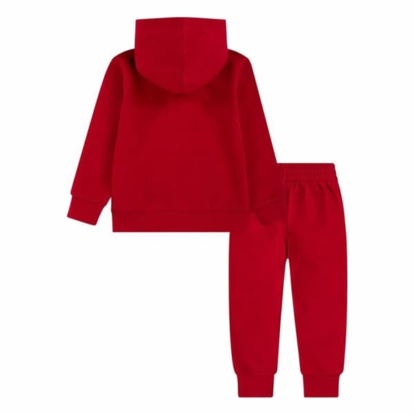 Urheiluasu vauvalle Jordan MJ Brklyn Fleecec Pullover Set Punainen 2 Kappaletta - 2 vuotta