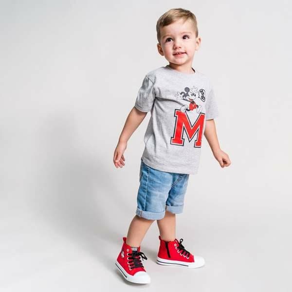 Barn T-shirt med kortärm Minnie Mouse Grå 5 år
