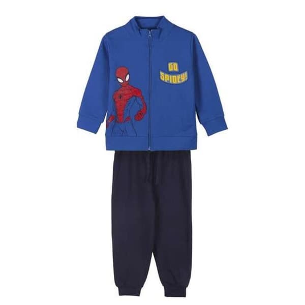 Træningsdragt til børn Spider-Man Blå 8 år