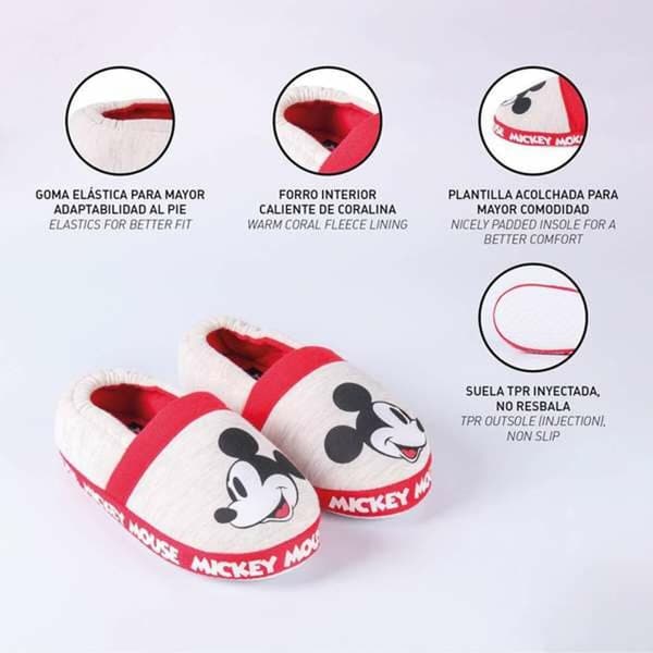 Kotitossut Mickey Mouse Vaaleanharmaa 32-33
