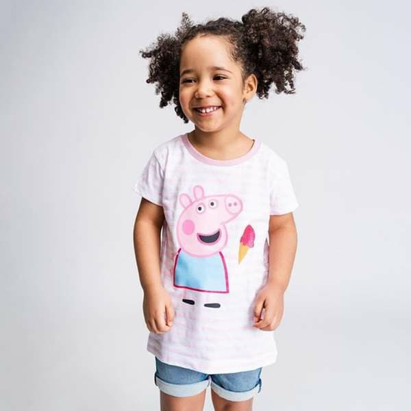 Barn T-shirt med kortärm Peppa Pig Rosa 6 år