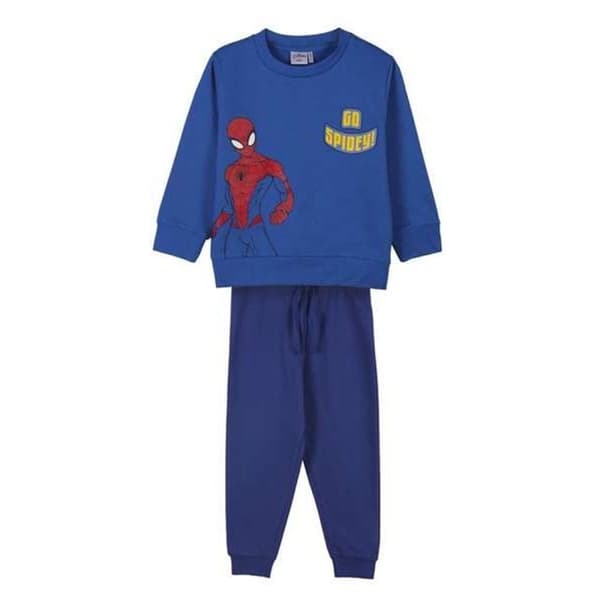 Træningsdragt til børn Spider-Man Blå 3 år