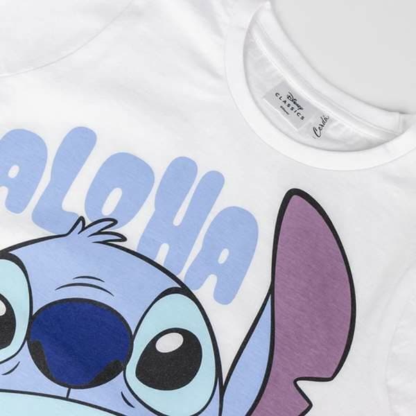 Lasten Lyhythihainen paita Stitch Valkoinen 12 vuotta