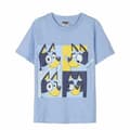 Miniatyrbillede 1 af 5: Børne Kortærmet T-shirt Bluey Lyseblå 4 år