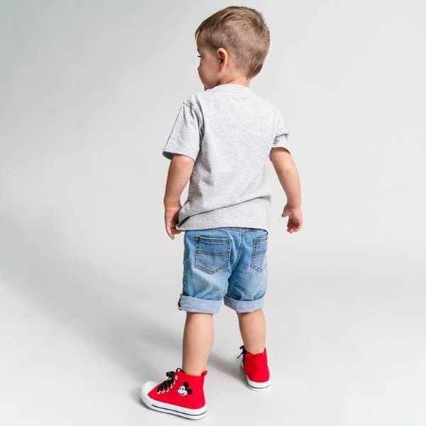 Barn T-shirt med kortärm Mickey Mouse Grå 4 år