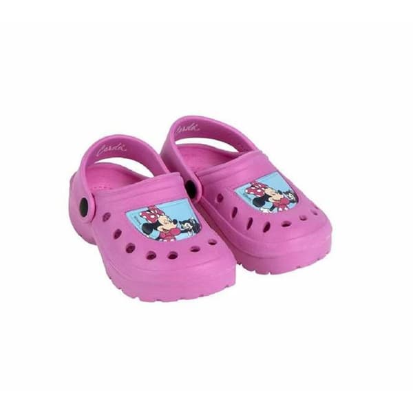 Strandcrocs Minnie Mouse Mørkerosa 30-31