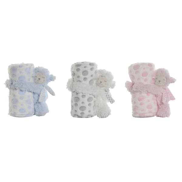 Gavesett til Babyer Home ESPRIT Blå Beige Rosa Polyester (3 enheter)