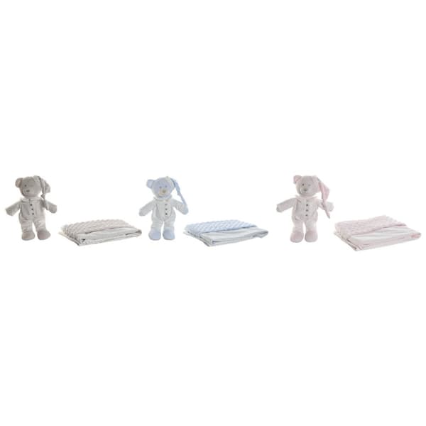 Lahjasetti vauvalle Home ESPRIT Sininen Beige Pinkki Polyesteri (3 osaa)