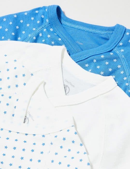 Textilkoffert Petit Bateau - A0414 - Body (3-pack) Bebis kille