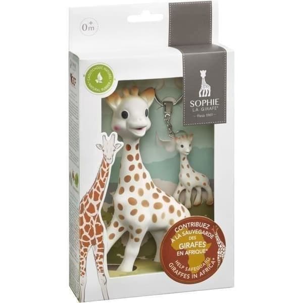 Box "Rädda girafferna" Sophie la girafe + Sophie la girafe nyckelring