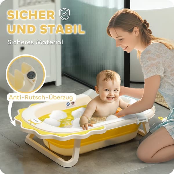 Baby Badkar Set, 80.5x55x20 cm, Gul