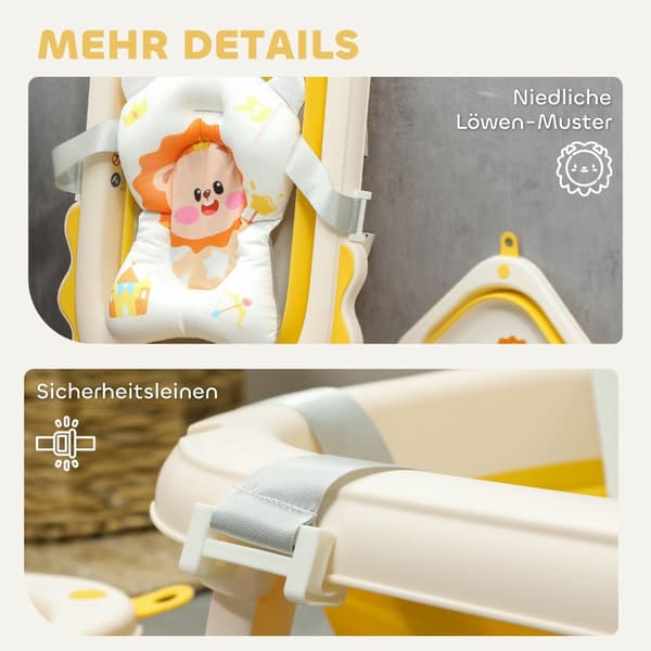 Baby Badkar Set, 80.5x55x20 cm, Gul