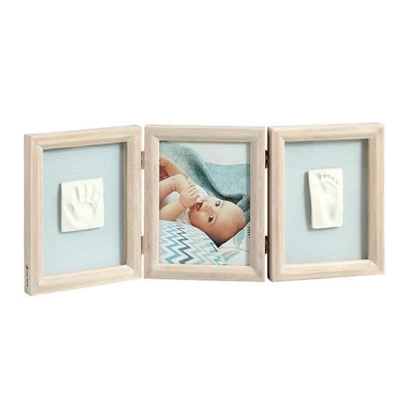 Tuplavauvakuvan puinen valokuvakehys - BABY ART - Vauvan kosketus - Valintasetti mukana - Syntymälahja