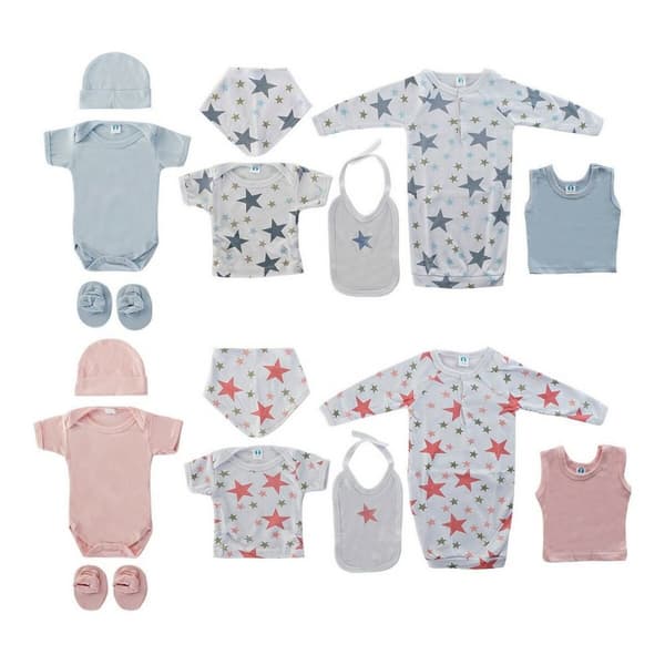 Baby-kit DKD Home Decor 0-6 månader Bomull (2 pcs)