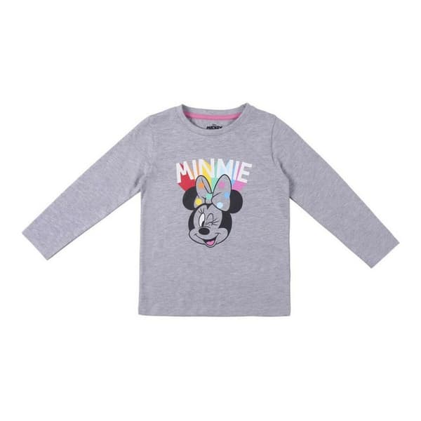 Långärmad t-shirt, Barn Minnie Mouse Grå - 2 år