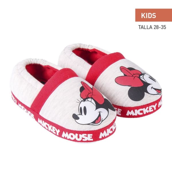Hustofflor Minnie Mouse Ljusgrå - 32-33