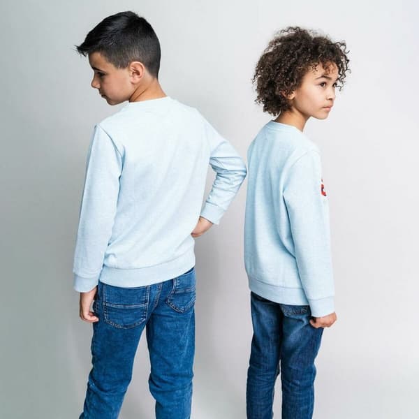 Tröja utan huva Unisex Stitch Ljusblå - 4 år