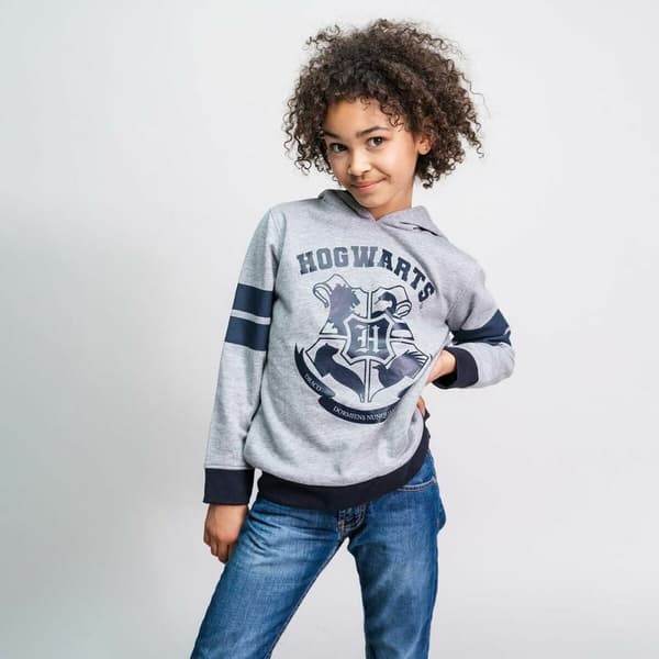 Tröja med huva Unisex Harry Potter Grå - 7 år