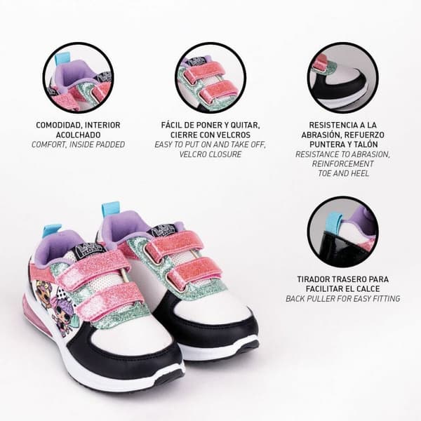 Sportskor med LED LOL Surprise! Velcro Svart - 29