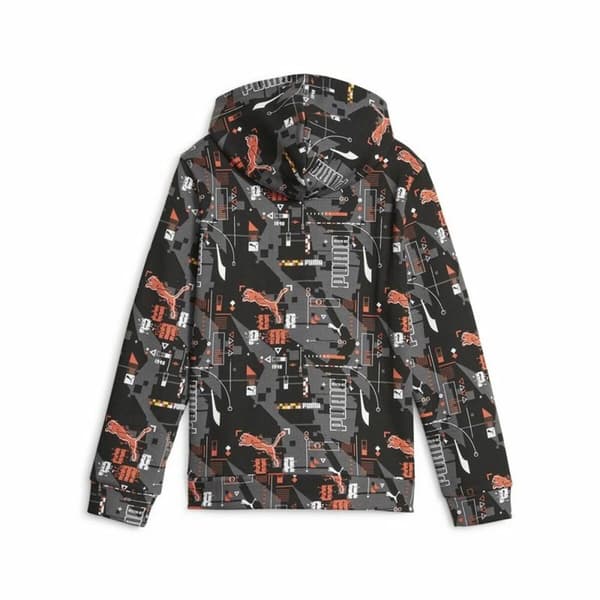 Tröja med huva Unisex Puma Ess+ Futureverse Aop Svart