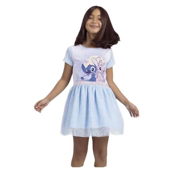 Kjole Stitch Lyseblå - 3 år