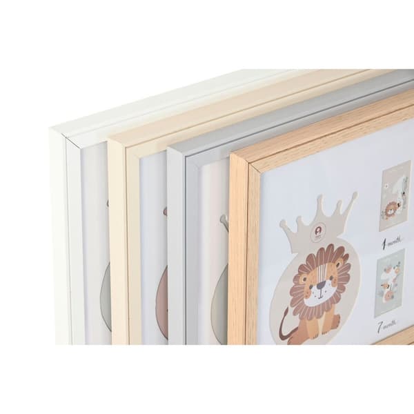 Photo frame Home ESPRIT Crystal MDF Wood 56,5 x 2 x 27,5 cm (4 Units)