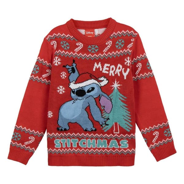 Tröja Unisex Stitch Röd 10 år