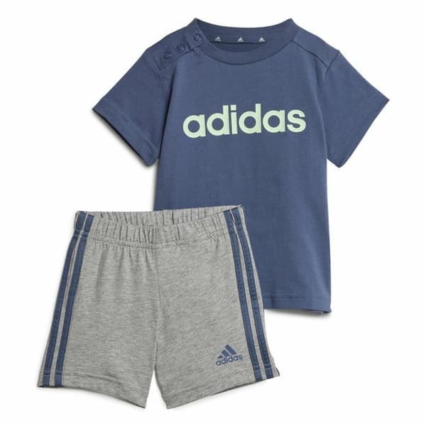 Träningskläder, Baby Adidas I Lin Co Set Infantil Blå Grå Multicolour - 6-9 månader