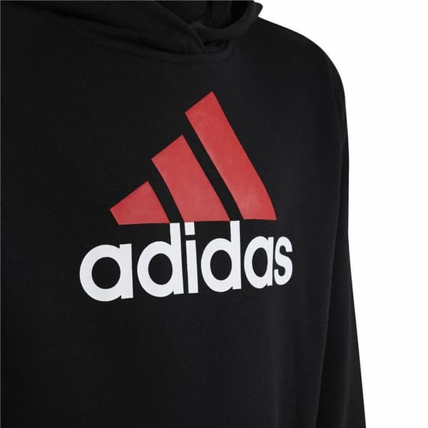 Hættetrøje til Børn Adidas Essentials Sort - 9-10 år