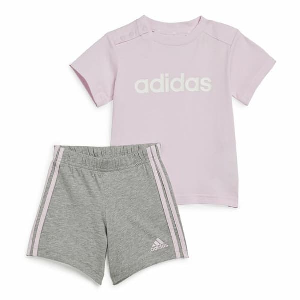 Träningskläder, Baby Adidas I Lin Co Set Grå Rosa - 9-12 månader