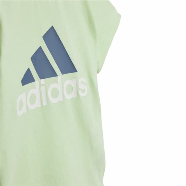 Sportstøj til Baby Adidas Bl Cotton Set Infantil Blå Lysegrøn - 0-3 Måneder