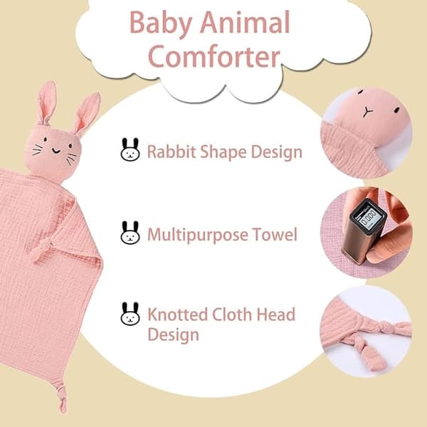 Lollanda Snuttefilt bitleksak och mjuk haklapp Mysigt och praktiskt baby shower gåva för flickor och pojkar Perfekt