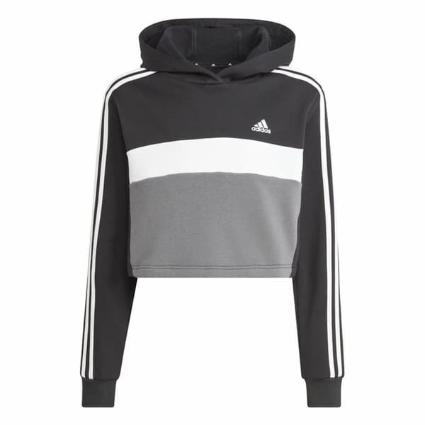 Träningsoverall, Dam Adidas Tiberio 3- Stripes Colorblock Svart Grå - 14-15 år