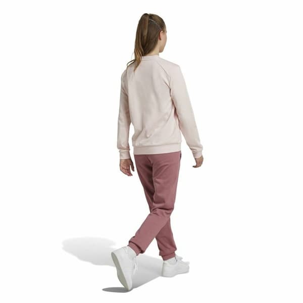 Träningsoverall, Dam Adidas Essentials Big Logo French Terry Rosa - 11-12 år